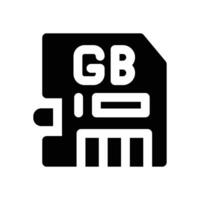 memory card glyph icon. Strong and solid icon for websites, mobile interfaces, presentations, and visual branding. High quality and easy to edit. vector