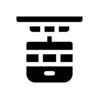 cable way glyph icon. Strong and solid icon for websites and mobile apps. vector