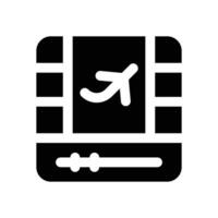 travel glyph icon. Strong and solid icon for websites, mobile interfaces, presentations, and visual branding. High quality and easy to edit. vector