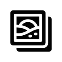 photo glyph icon. Strong and solid icon for websites and mobile apps. vector