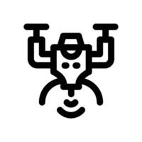 drone line icon. Clean and minimalist icon for websites and mobile apps. vector