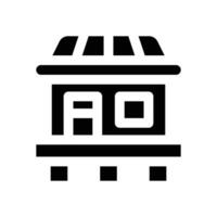 hut glyph icon. Strong and solid icon for websites and mobile apps. vector