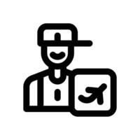 traveler line icon. Clean and minimalist icon for websites and mobile apps. vector