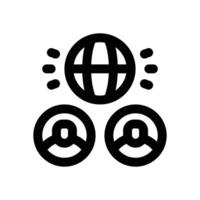 social network line icon. Clean and minimalist icon for websites, mobile apps, presentations, and logos. Fully scalable and customizable for any project. vector