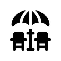 vacation glyph icon. Strong and solid icon for websites and mobile apps. vector