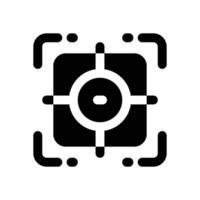 camera focus glyph icon. Strong and solid icon for websites and mobile apps. vector