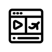 travel blog website line icon. Clean and minimalist icon for websites and mobile apps. vector