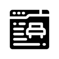 online reservation glyph icon. Strong and solid icon for websites and mobile apps. vector