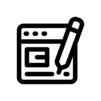 blog line icon. Clean and minimalist icon for websites, mobile apps, presentations, and logos. Fully scalable and customizable for any project. vector
