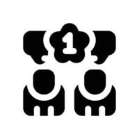 rating glyph icon. Strong and solid icon for websites, mobile interfaces, presentations, and visual branding. High quality and easy to edit. vector