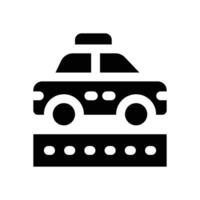 taxi glyph icon. Strong and solid icon for websites and mobile apps. vector