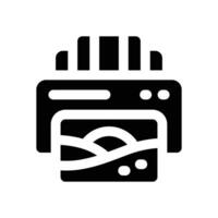 printing glyph icon. Strong and solid icon for websites and mobile apps. vector