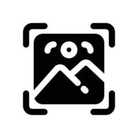 picture glyph icon. Strong and solid icon for websites and mobile apps. vector