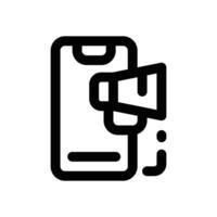 social media marketing line icon. Clean and minimalist icon for websites and mobile apps. vector