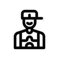 travel blogger line icon. Clean and minimalist icon for websites and mobile apps. vector