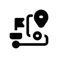 destination glyph icon. Strong and solid icon for websites, mobile interfaces, presentations, and visual branding. High quality and easy to edit. vector