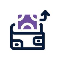 expense dual tone icon. Sleek and modern icon for websites and mobile apps. vector