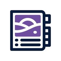 album dual tone icon. Sleek and modern icon for websites and mobile apps. vector