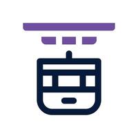 cable way dual tone icon. Sleek and modern icon for websites and mobile apps. vector
