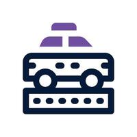 taxi dual tone icon. Sleek and modern icon for websites and mobile apps. vector