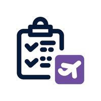itinerary dual tone icon. Sleek and modern icon for websites and mobile apps. vector