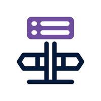 direction sign dual tone icon. Sleek and modern icon for websites and mobile apps. vector