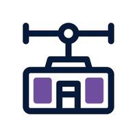 sky lift dual tone icon. Sleek and modern icon for websites and mobile apps. vector