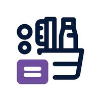 toiletry dual tone icon. Sleek and modern icon for websites and mobile apps. vector