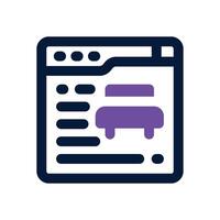 online reservation dual tone icon. Sleek and modern icon for websites and mobile apps. vector