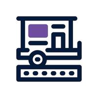 trailer duotone icon. Sleek and modern icon for websites, mobile apps, marketing materials, and corporate design. Fully scalable and ready to use. vector