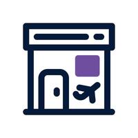 travel agent duotone icon. Sleek and modern icon for websites, mobile apps, marketing materials, and corporate design. Fully scalable and ready to use. vector