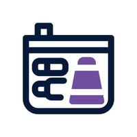 travel kit dual tone icon. Sleek and modern icon for websites and mobile apps. vector