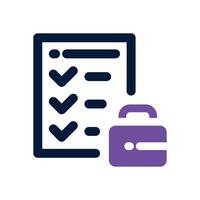 packing list dual tone icon. Sleek and modern icon for websites and mobile apps. vector