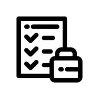 packing list line icon. Clean and minimalist icon for websites and mobile apps. vector