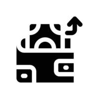 expense glyph icon. Strong and solid icon for websites and mobile apps. vector