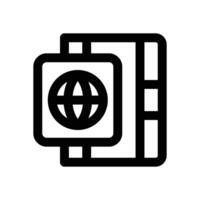 passport line icon. Clean and minimalist icon for websites and mobile apps. vector