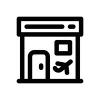 travel agent line icon. Clean and minimalist icon for websites, mobile apps, presentations, and logos. Fully scalable and customizable for any project. vector
