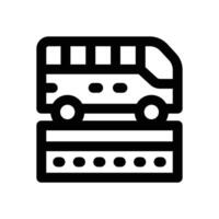 bus line icon. Clean and minimalist icon for websites and mobile apps. vector