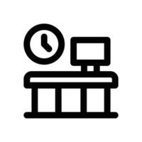 reception desk line icon. Clean and minimalist icon for websites and mobile apps. vector