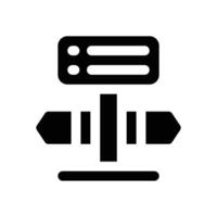 direction sign glyph icon. Strong and solid icon for websites and mobile apps. vector