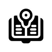 tour guide glyph icon. Strong and solid icon for websites, mobile interfaces, presentations, and visual branding. High quality and easy to edit. vector