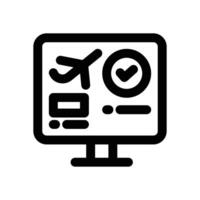 flight booking line icon. Clean and minimalist icon for websites and mobile apps. vector