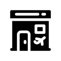 travel agent glyph icon. Strong and solid icon for websites, mobile interfaces, presentations, and visual branding. High quality and easy to edit. vector