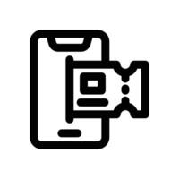 ticket line icon. Clean and minimalist icon for websites, mobile apps, presentations, and logos. Fully scalable and customizable for any project. vector