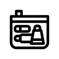 travel kit line icon. Clean and minimalist icon for websites and mobile apps. vector