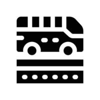 bus glyph icon. Strong and solid icon for websites and mobile apps. vector