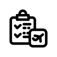 itinerary line icon. Clean and minimalist icon for websites and mobile apps. vector