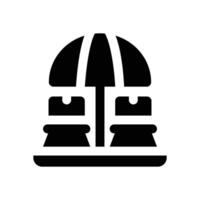beach umbrella glyph icon. Strong and solid icon for websites and mobile apps. vector