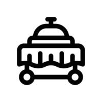 room service line icon. Clean and minimalist icon for websites and mobile apps. vector