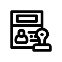visa line icon. Clean and minimalist icon for websites, mobile apps, presentations, and logos. Fully scalable and customizable for any project. vector